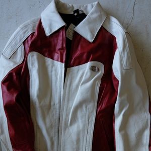 White/Red Hein Gericke Leather Coat